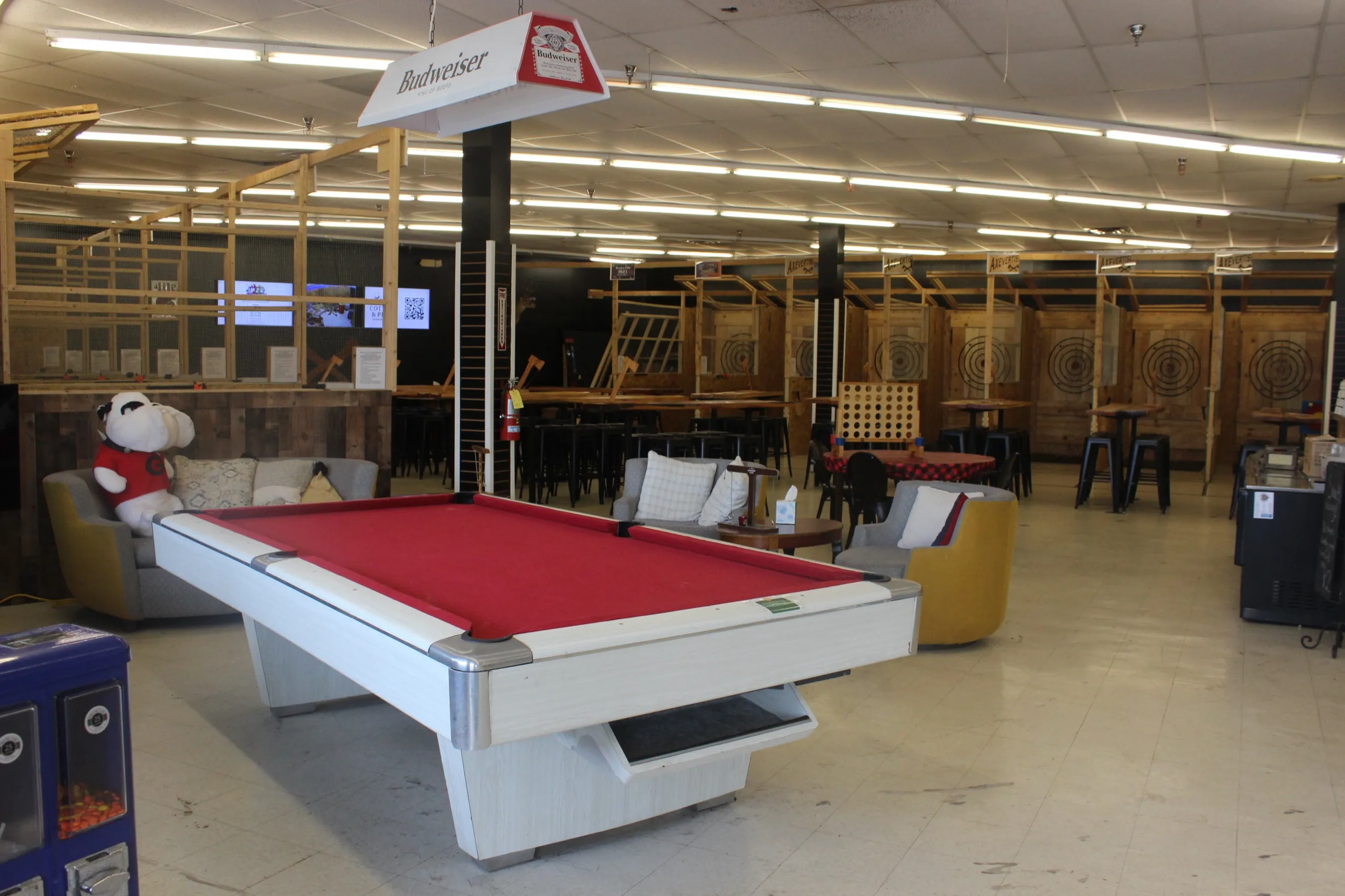 Pool tables in the games lounge in Albany, GA