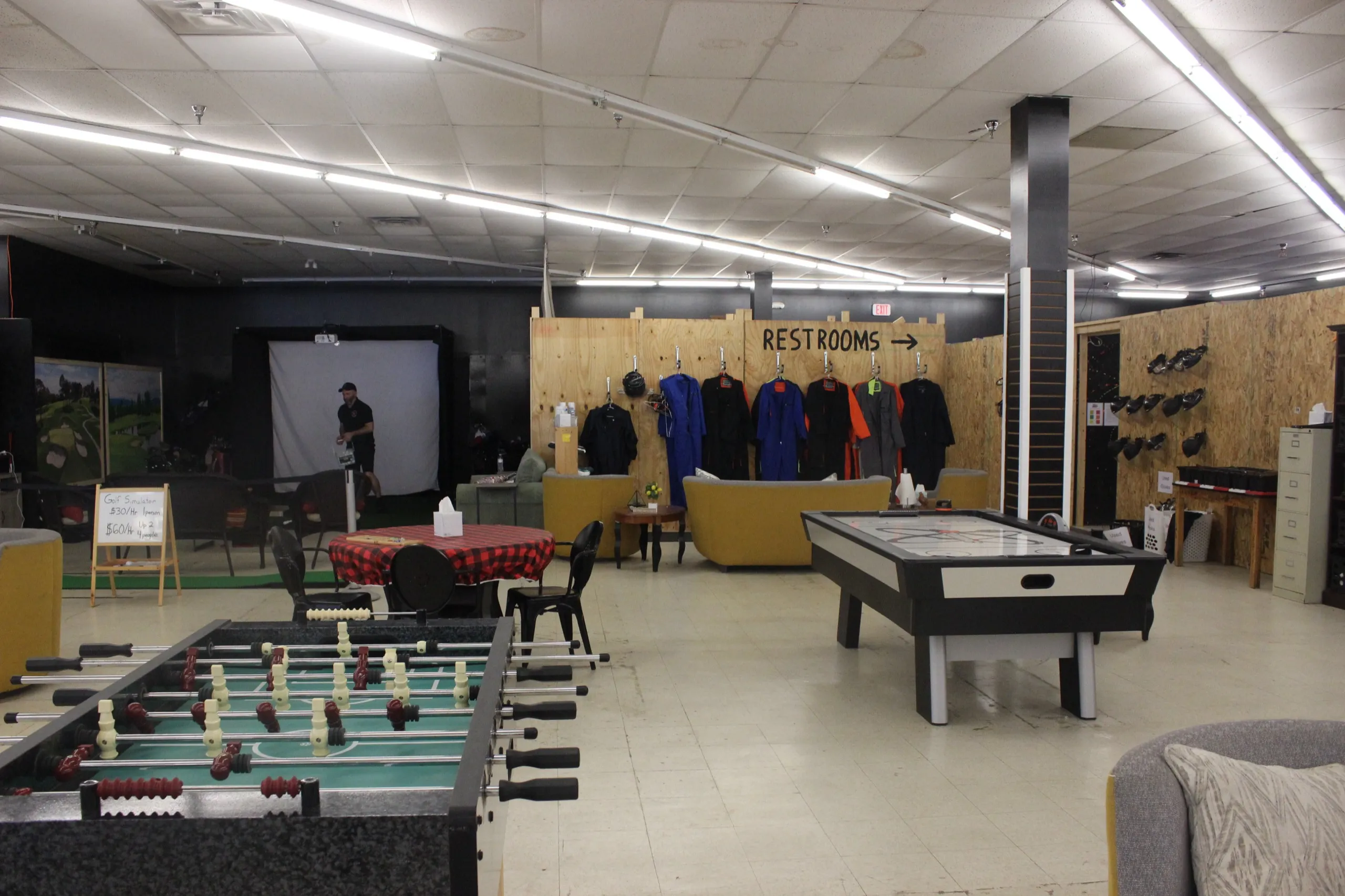 Foosball and air hockey tables at Up 2 U Entertainment in Albany, GA